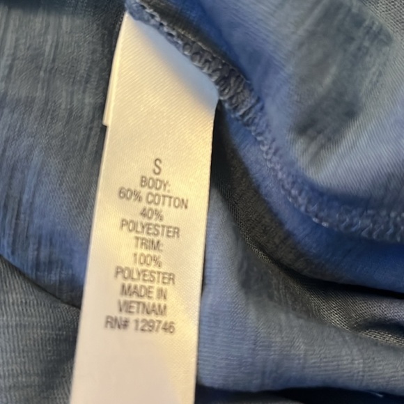 Blue Mountain Sleeveless Lace Top Tank Blue - Picture 6 of 7